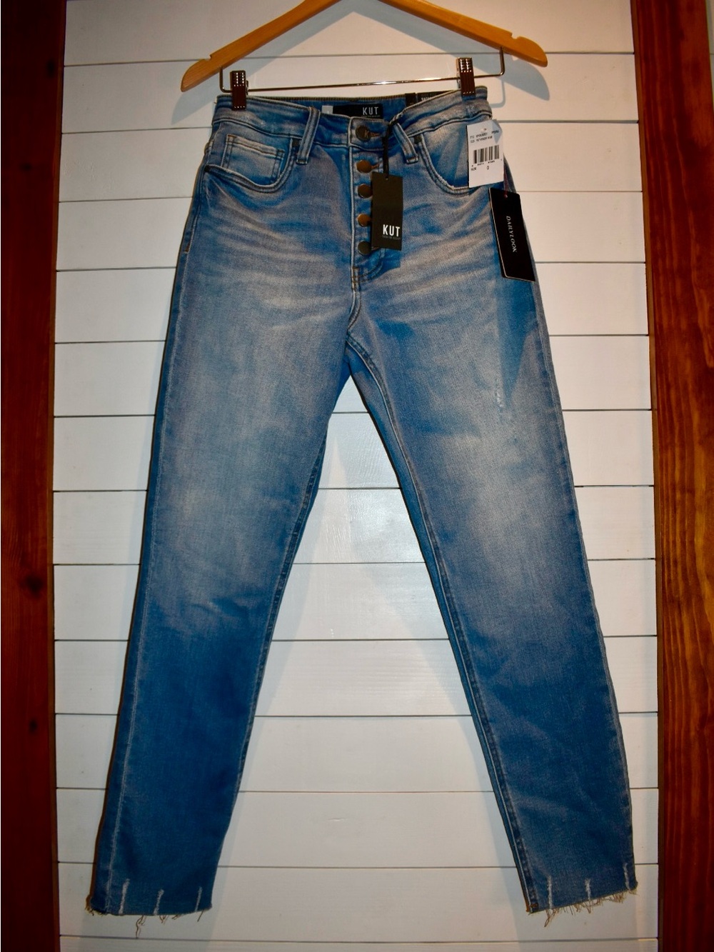 KUT from the Kloth Rachael Fab Ab Mom Jeans Size 0 NWT Pathfinder High Rise